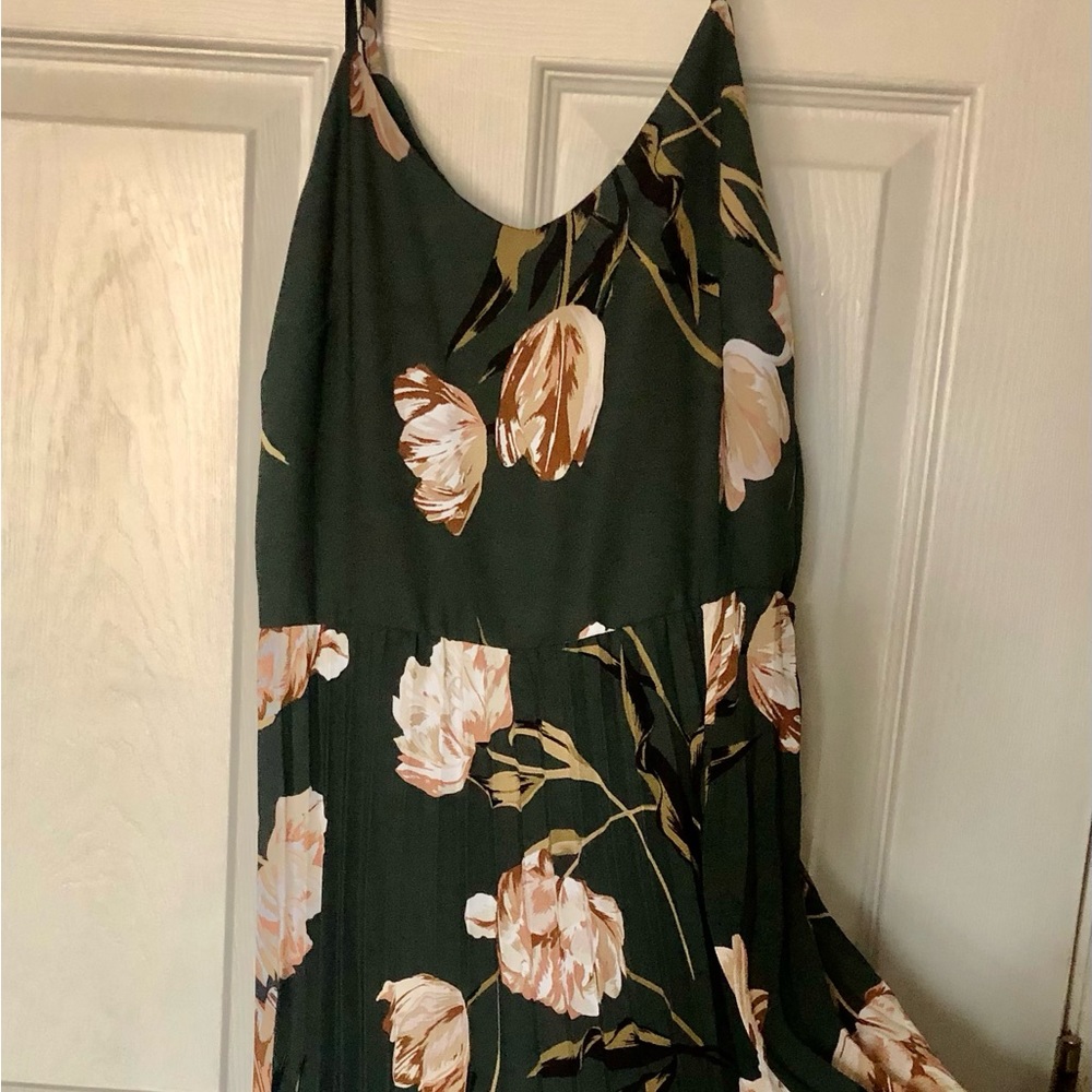 A new day olive green floral dress